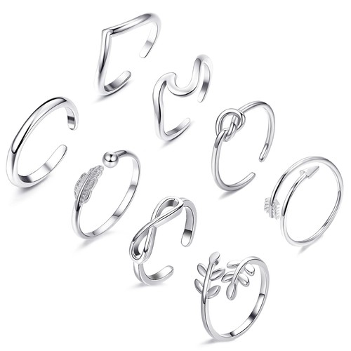 Set anelli punta argento - 8,